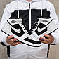 Чоловічі високі кросівки Nike Air Jordan 1 Retro (чорно-білі) класні молодіжні демісезонні кроси 1392, фото 3