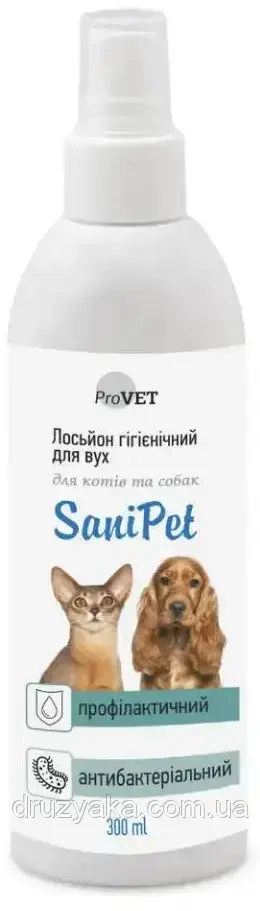 Лосьйон для догляду за вухами Природа Sani Pet 300 мл