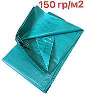 Тент від дощу та сонця зелений 150g\m2, 4х5 м. Поліпропіленовий, тарпауліновий ламінований.