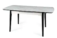 Стол Signal обеденный раскладной Apollo 120(160)*80 белый мат/черный каркас | кухонный стол | раскладной стол