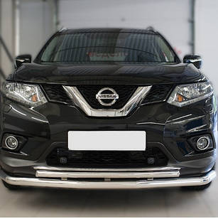 Кенгурник подвійний вус на Nissan X-Trail (t32) (c 2014---) Ніссан Х Треіл