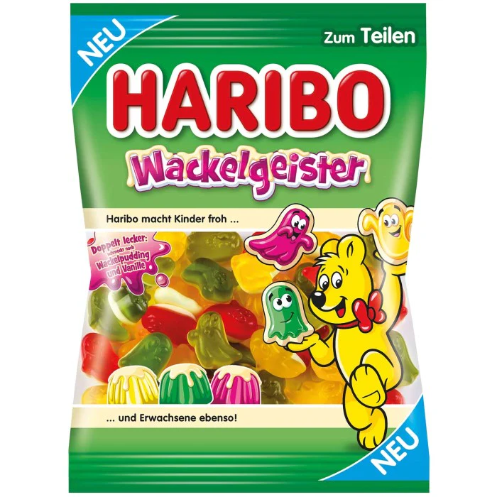 Желейні цукерки Haribo Wackelgeister фруктові привиди, 160г