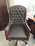 Крісло керівника Джермано (преміум) шкіра коричневе "віскі", фото 7