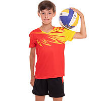 Форма волейбольная детская Zelart P818 размер 3XS (рост 125-135см) Red-Yellow