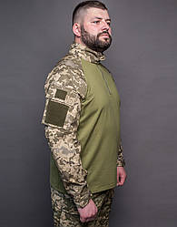 Бойова сорочка ubacs pixel армійська для ЗСУ MILIGUS М14 піксель Тактична військова кофта Убакс р. L52 Long
