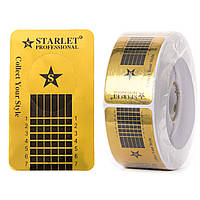 Форми для нарощування нігтів Starlet Professional вузькі золоті, 500 шт
