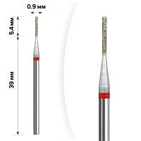 М-14 Алмазная насадка Цилиндр Red 0,9*5,4