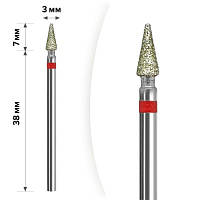 М-001 Алмазная насадка Конус острый Red 3*7