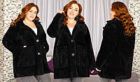 Женское пальто из шерсти альпаки до 60 размера