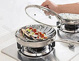 Пароварка-вставка для каструлі розкладна "Пелюстка" з нержавіючої сталі Ø 26*18,5 см., фото 4