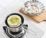 Пароварка-вставка для каструлі розкладна "Пелюстка" з нержавіючої сталі Ø 26*18,5 см., фото 5