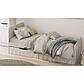 Односпальне ліжко із шухлядами Локі 90х200 см артвуд світлий без матраца для підлітка, фото 2