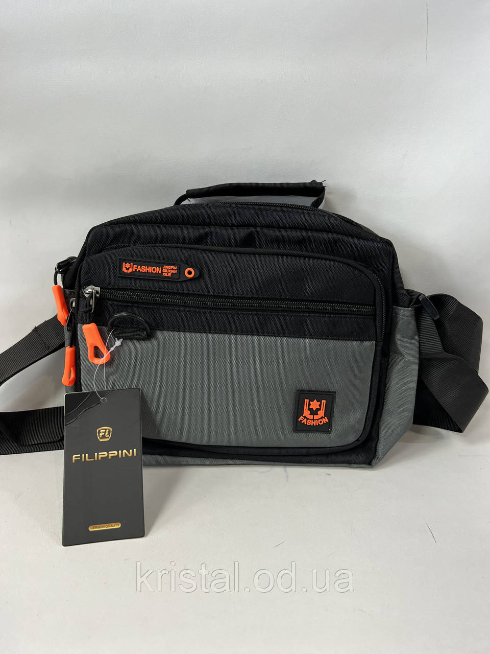 Чоловіча текстильна сумка на плече гуртом 26*20 см. серії "Goldbe" No19866, фото 1