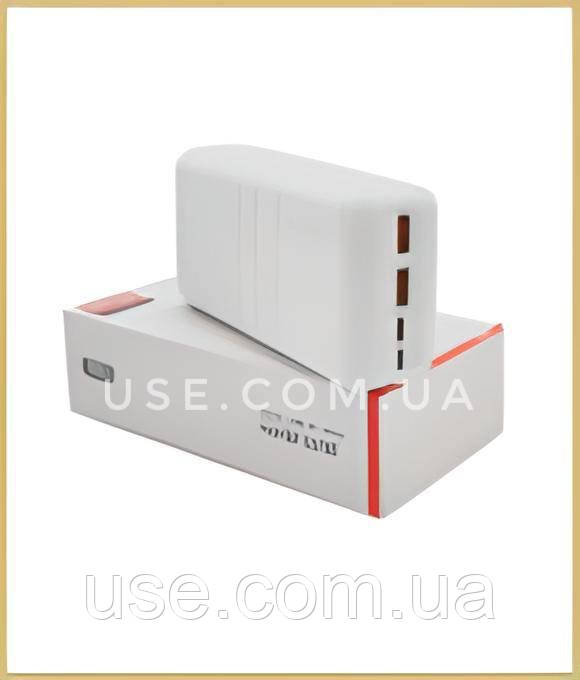 Павербанк, повербанк, 30000мАг, з пластику, білий, пауербанк, Powerbank