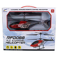Вертолет RFD088 р/у, акум, USB зар, 25см, свет, 2 цвета