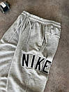 Спортивні штани чоловічі сірі осінь-весна оверсайз фірмові Nike (Найк), фото 6