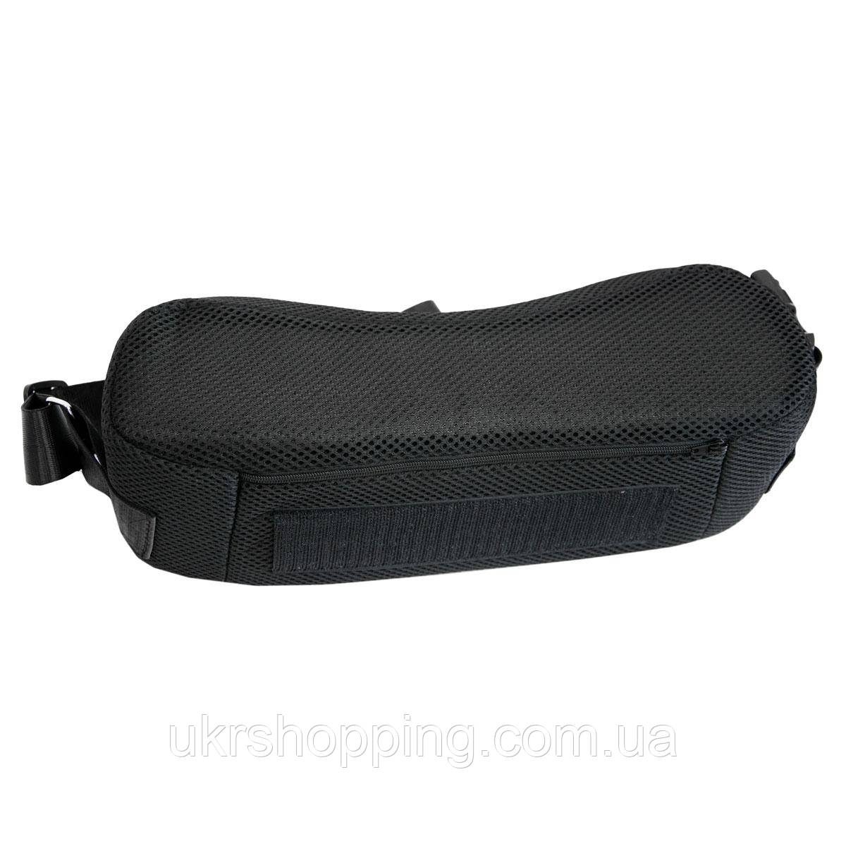 Бандаж для плеча с отводящей подушкой и мячиком Черный, косыночная повязка на руку универсальная (SH) - фото 2 - id-p1908242896