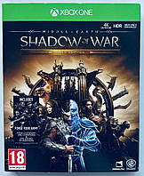 Middle-earth Shadow of War Gold Edition Steelbook, Б/У, русские субтитры - диск для Xbox One