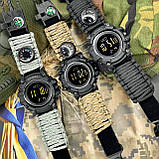 Тактичний водонепроникний (50 м) годинник з компасом Skmei 1356DCPK Desert Camo Tactic Compass, фото 6