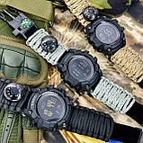 Тактичний водонепроникний (50 м) годинник з компасом Skmei 1356DCPK Desert Camo Tactic Compass, фото 8