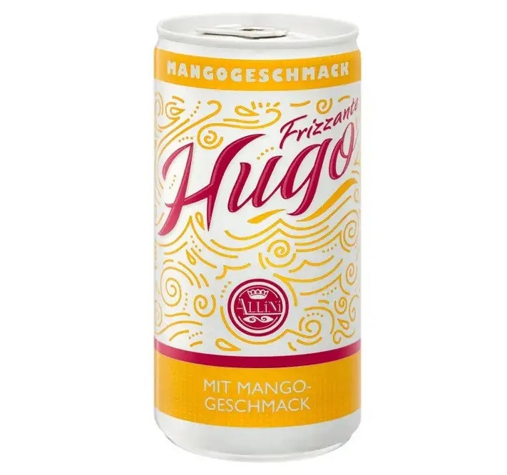 Шампанське Вино Полусолодке Напівгазоване Фрізанте Манго Hugo Frizzante mit Mango Allini 0.2 л Німеччина (12, фото 1