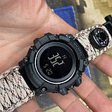 Тактичний водонепроникний (50 м) годинник з компасом Skmei 1356DCPK Desert Camo Tactic Compass, фото 2