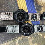Тактичний водонепроникний (50 м) годинник з компасом Skmei 1356DCPK Desert Camo Tactic Compass, фото 4
