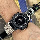 Тактичний водонепроникний (50 м) годинник з компасом Skmei 1356DCPK Desert Camo Tactic Compass, фото 3