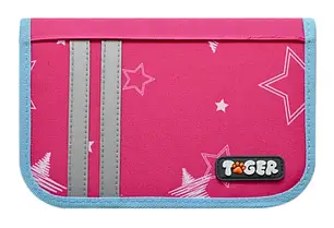 Пенал шкільний Tiger Twinkle Stars одинарний з клапаном NQSC-B03E