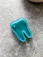 Молд зуб з отвором 45*33*6 мм для брелків магнітів силіконова форма молд для епоксидної смоли