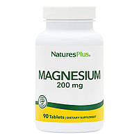 Витамины и минералы Natures Plus Magnesium 200 mg, 90 таблеток