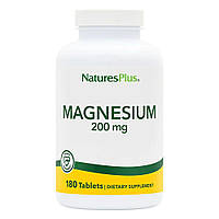 Витамины и минералы Natures Plus Magnesium 200 mg, 180 таблеток