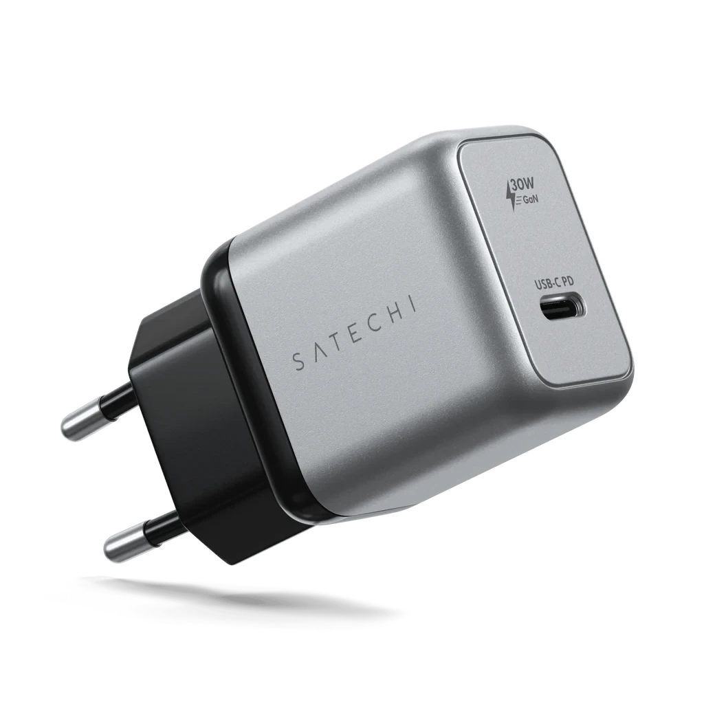 Мережевий пристрій для заряджання електроніки Satechi 30W USB-C PD Gan Wall Charger Space Gray