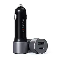 Автомобільна зарядка для телефонів та іншої техніки Satechi 72W Type-C PD Car Charger Space Gray