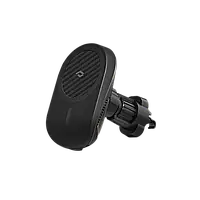 Магнітний автотримач з бездротовою зарядкою 15 Вт Pitaka MagEZ Car Mount Pro Car Vent Black (CM4001Q)