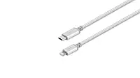 Кабель передачи данных 1.2 метра Lightning, USB-C Moshi Integra Cable to Jet Silver