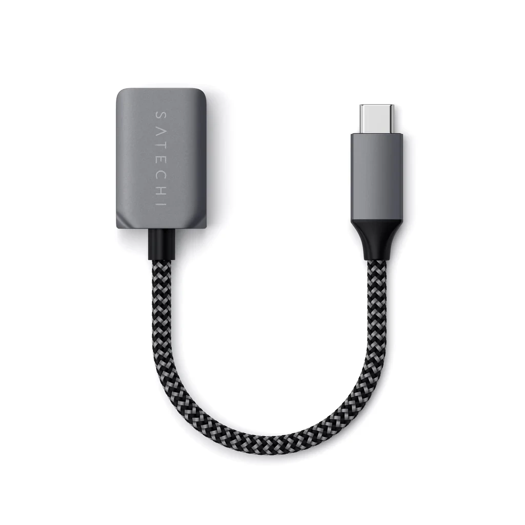 Адаптер передачі даних Satechi USB-C to USB 3.0 Adapter Cable Space Gray (ST-UCATCM)