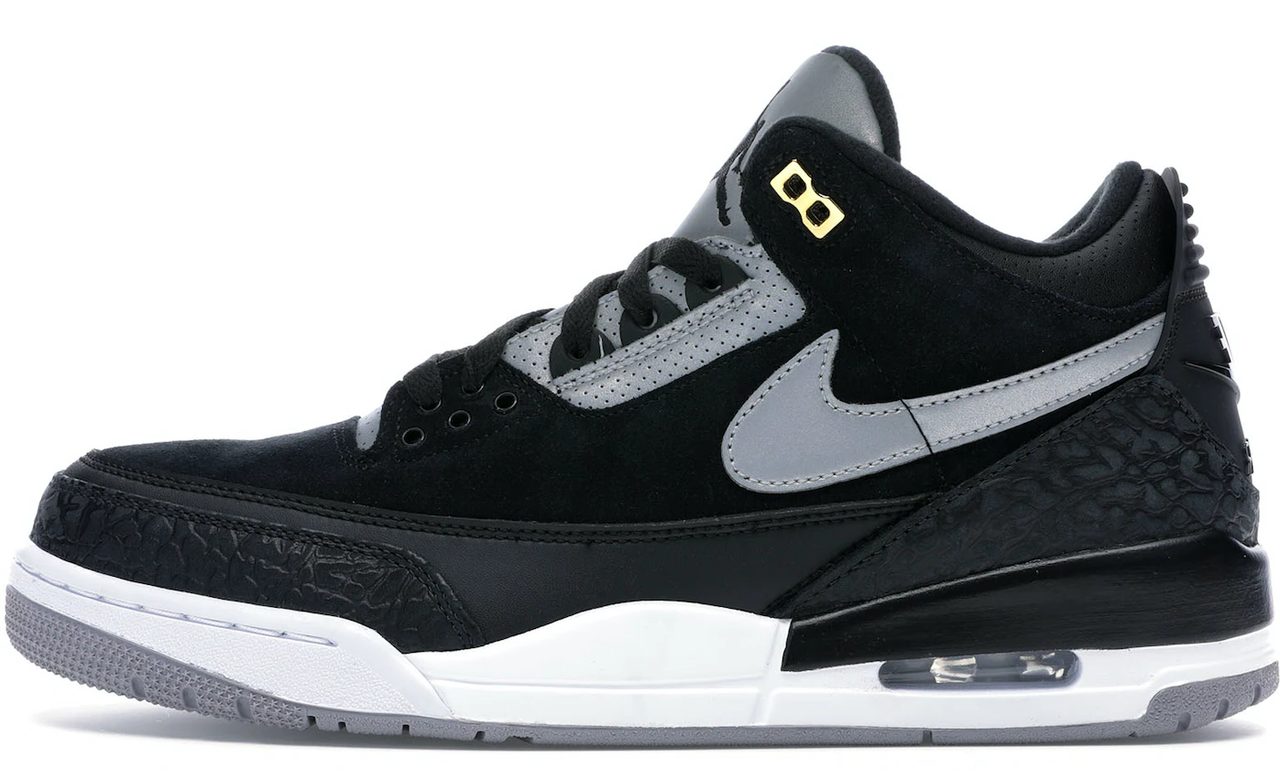 Jordan 3 black cement grey best sale metallic gold