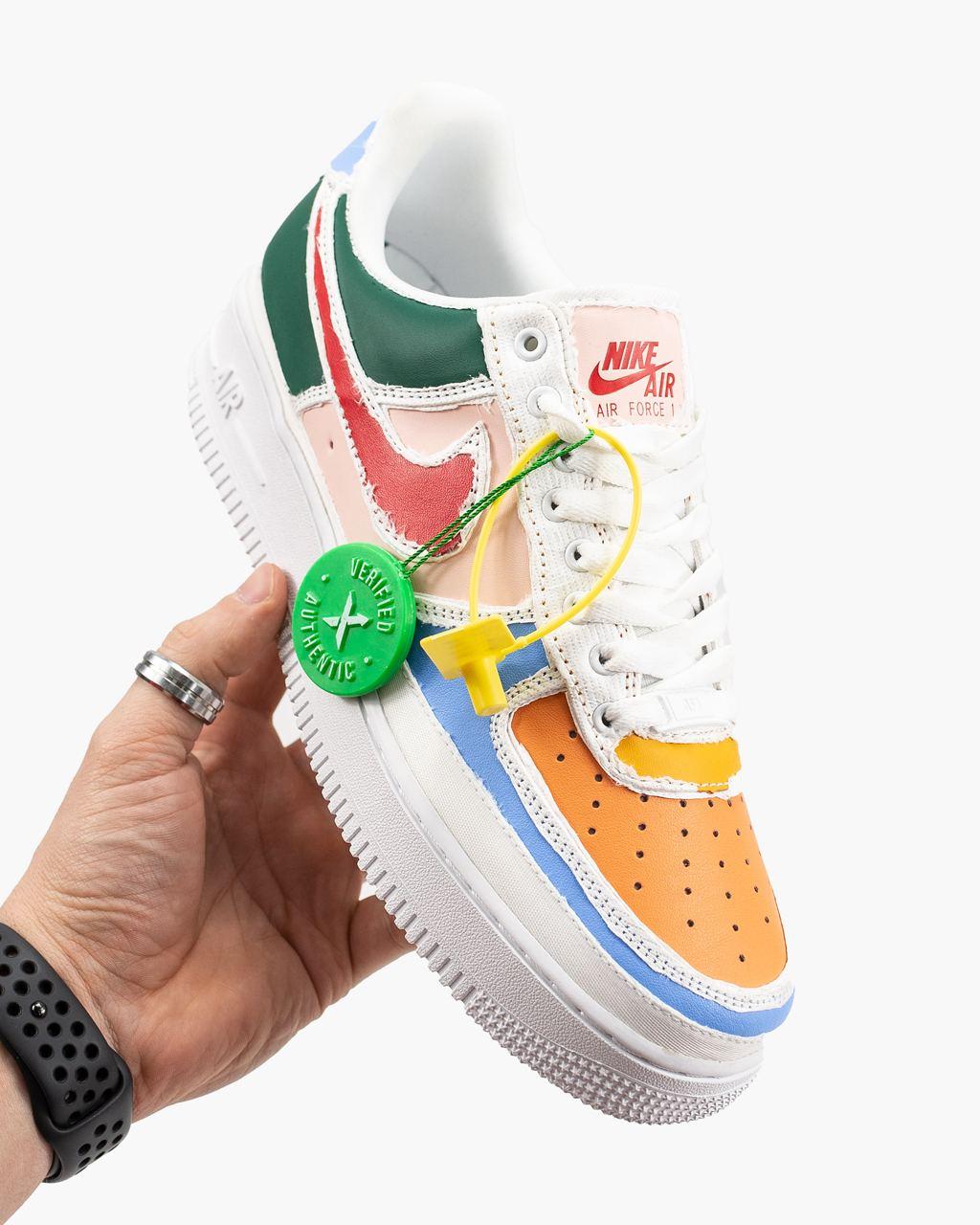 Nike af1 cheap red swoosh