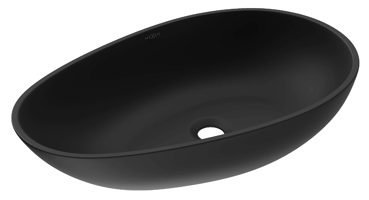 Умивальник (раковина) MEXEN NORA 60 BLACK MATT чорний накладний