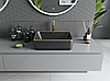 Умивальник (раковина) MEXEN CATIA BLACK MATT GOLD EDGE накладний, фото 4