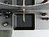 Умивальник (раковина) MEXEN CATIA BLACK MATT GOLD EDGE накладний, фото 5