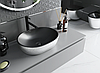 Умивальник (раковина) MEXEN VIKI SILVER BRUSHED BLACK MATT накладний, фото 3