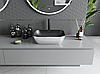 Умивальник (раковина) MEXEN RITA SILVER BRUSHED BLACK MATT накладний, фото 4