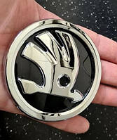 Емблема логотип (80 мм) на капот та багажник для Skoda  Octavia Fabia Rapid Superb Kodiaq Karoq Yeti