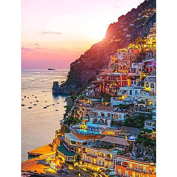 Картина за номерами Місто на скелях над океаном 40х50 см RA73599 в коробці з акриловими фарбами