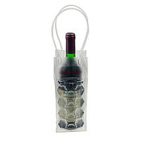Сумка для охлаждения бутылки 10796 10х25 см прозрачная сумка для хранения напитков на пикнике