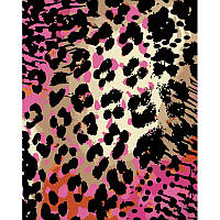 Картина по номерам Strateg ПРЕМИУМ Леопардовый принт с лаком и размером 40х50 см (GS1456)