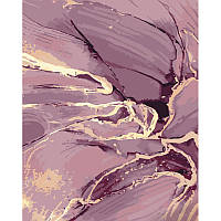 Картина по номерам Strateg ПРЕМИУМ Розовый мрамор с лаком и размером 40х50 см (GS1445)