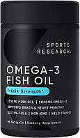 Риб'ячий жир Омега-3, Sports Research Omega-3 Fish Oil Triple Strength 1250, 90 капсул